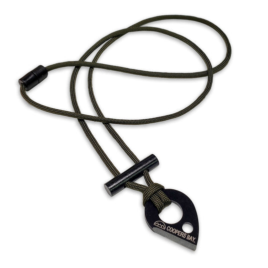 Emergency Fire Starter Necklace - Lightweight Mini Ferro Rod with Steel Claw Striker & Neck Lanyard