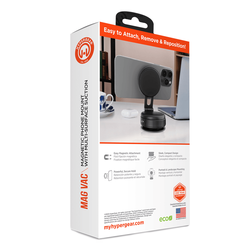 Load image into Gallery viewer, HyperGear Mag Vac Magnetic Phone Mount with Vacuum Suction Cup Base
