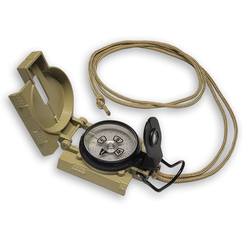 Load image into Gallery viewer, Scout™ Lensatic Compass - Traditional Phosphorescent Military Style with Nylon Carry Pouch
