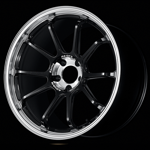 Advan RZ-DF2 19x9.5 / +44 Offset / 5x100 / 63mm Bore / Diamond Cut and Racing Titanium Black YAF9J44DDRTB