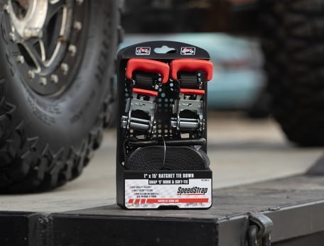 Load image into Gallery viewer, PRP SPEEDSTRAP 1" x 15' Ratcheting Tie Down Straps w/ 'S' Hooks &amp; Soft Ties - 2 Pack
