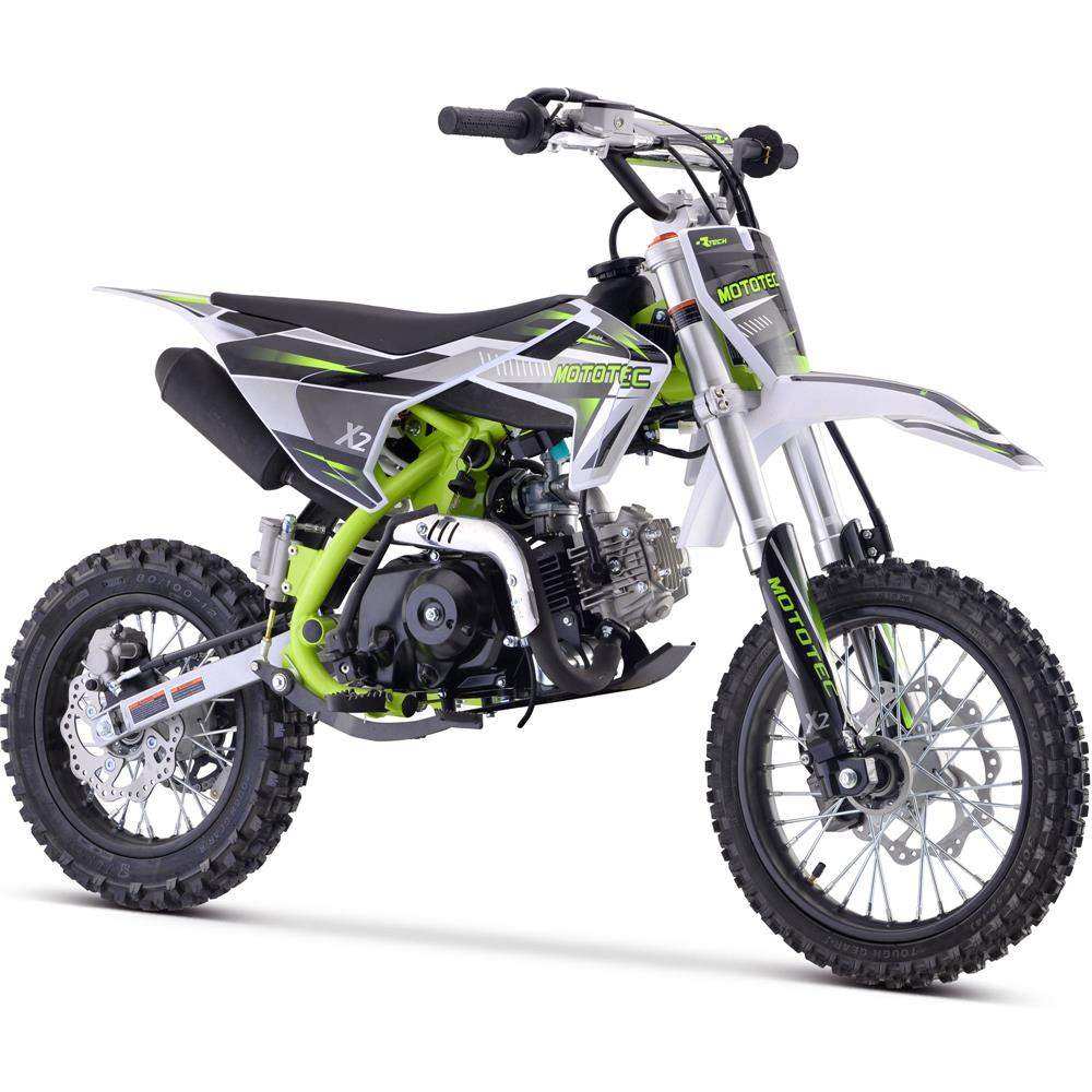 Mototec X2 110cc 4-stroke Gas Dirt Bike Green - Skoutley Outdoors LLC