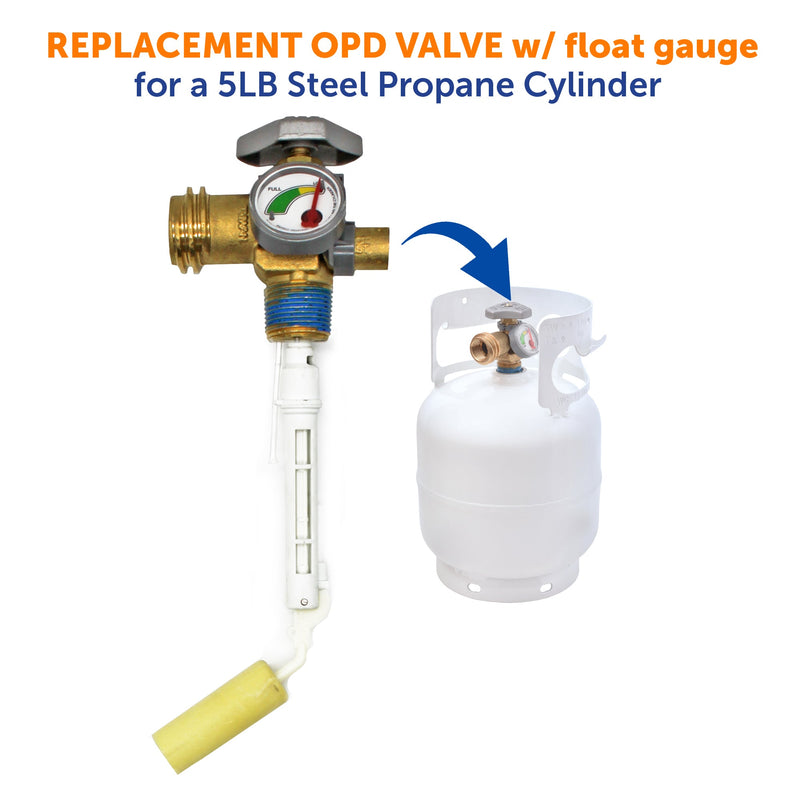 Load image into Gallery viewer, Flame King 5lb OPD Valve with Float Gauge

