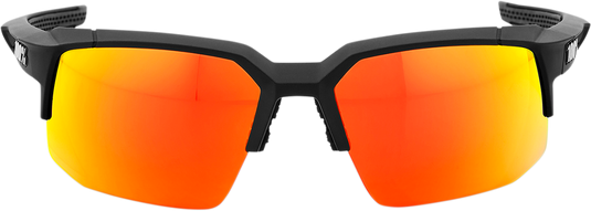 100% Speedcoupe Sunglasses - Black - Red Mirror 61031-100-43