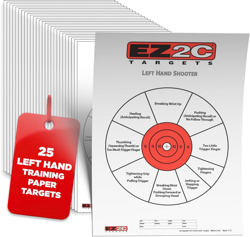 Load image into Gallery viewer, EZ2C Right Hand/Left Hand Diagnostic Training Paper Target 11”x17” USA MADE Style 11
