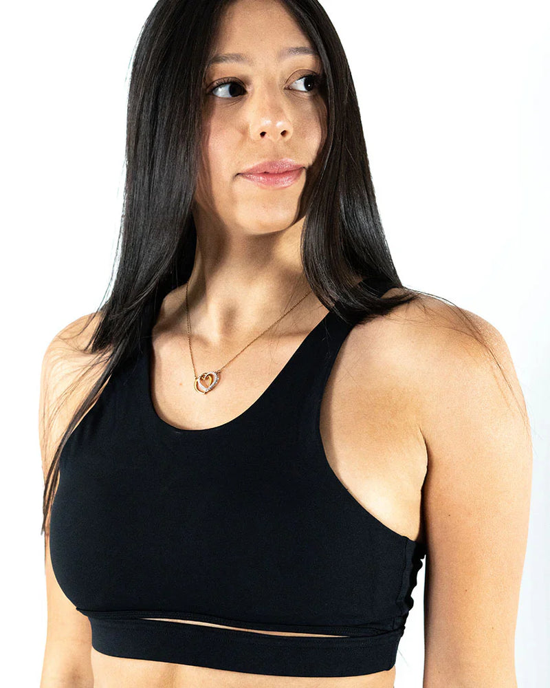 Load image into Gallery viewer, Iron Pulse Stratos Double Strap Bra (Black) *FINAL SALE*
