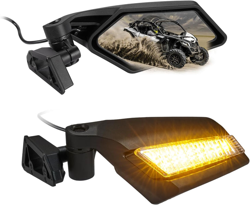 Load image into Gallery viewer, One Pair LED Side Mirrors for Can-Am Maverick X3 | X3 MAX
