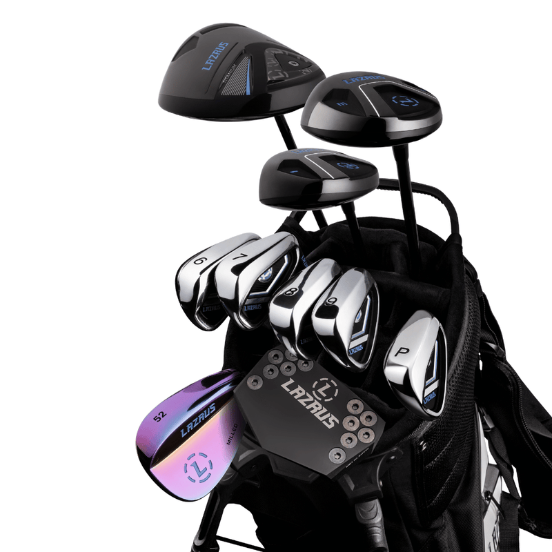 Load image into Gallery viewer, Lazrus Golf 11 pc Set - LAZ2 Driver, 3W, 1H, 6-PW Irons, 52° Wedge, Putter &amp; Bag Optional
