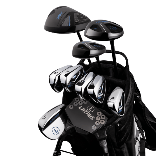 Lazrus Golf 11 pc Set - LAZ2 Driver, 3W, 1H, 6-PW Irons, 52° Wedge, Putter & Bag Optional