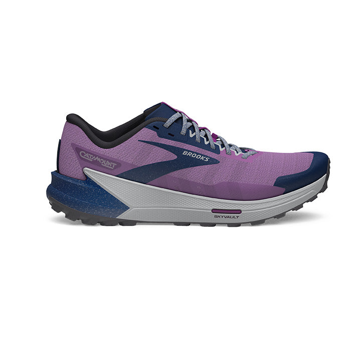 Women's Brooks Catamount 2, Violet/Navy/Oyster, 7 B Medium - Skoutley Outdoors LLC