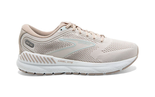 Women's Brooks Ariel GTS 23, Chateau Grey/White Sand, 9.5 2E Extra Wide - Skoutley Outdoors LLC