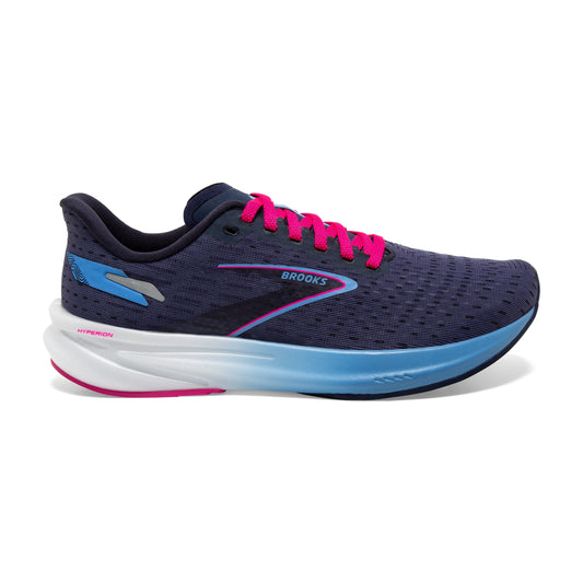 Women's Brooks Hyperion, Ebony/Open Air/Lilac Rose, 11 B Medium - Skoutley Outdoors LLC