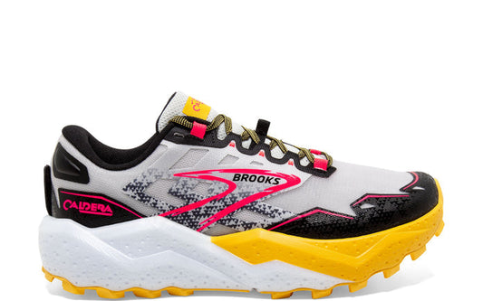 Women's Brooks Caldera 7, Lunar Rock/Lemon Chrome/Black, 9.5 B Medium - Skoutley Outdoors LLC