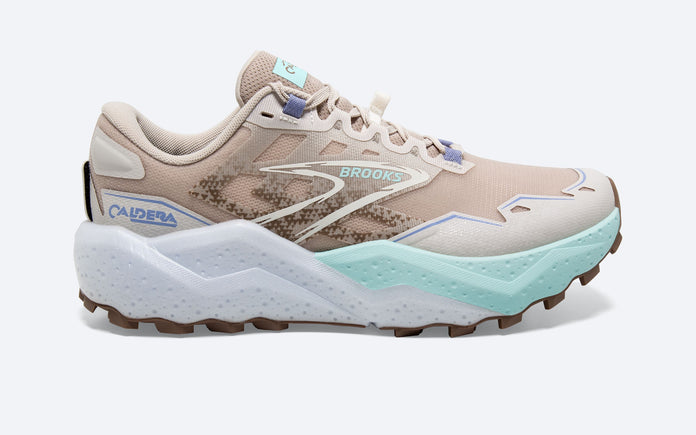 Women's Brooks Caldera 7, Chateau Grey/White Sand, 8 B Medium - Skoutley Outdoors LLC
