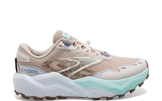 Women's Brooks Caldera 7, Chateau Grey/White Sand, 6.5 B Medium - Skoutley Outdoors LLC