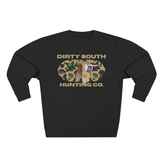 Dirty South Hunting Co. Unisex Sweatshirt - Cozy Camo Hunting Gear, Perfect for Campers, Outdoor Lovers, Gift for Hunters