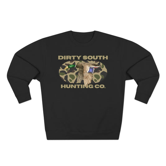 Dirty South Hunting Co. Unisex Sweatshirt - Cozy Camo Hunting Gear, Perfect for Campers, Outdoor Lovers, Gift for Hunters