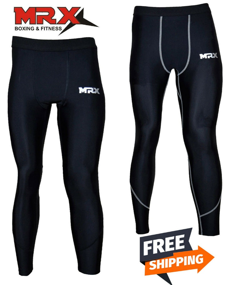 Load image into Gallery viewer, MRX Men's Compression Trouser Pant Base Layer Active Wear Black-Gray
