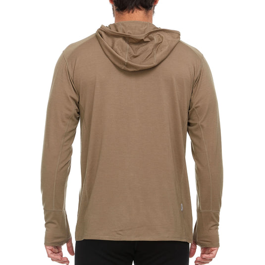 Men's Wool 1/4 Zip Merino Sun Hoodie - Microweight