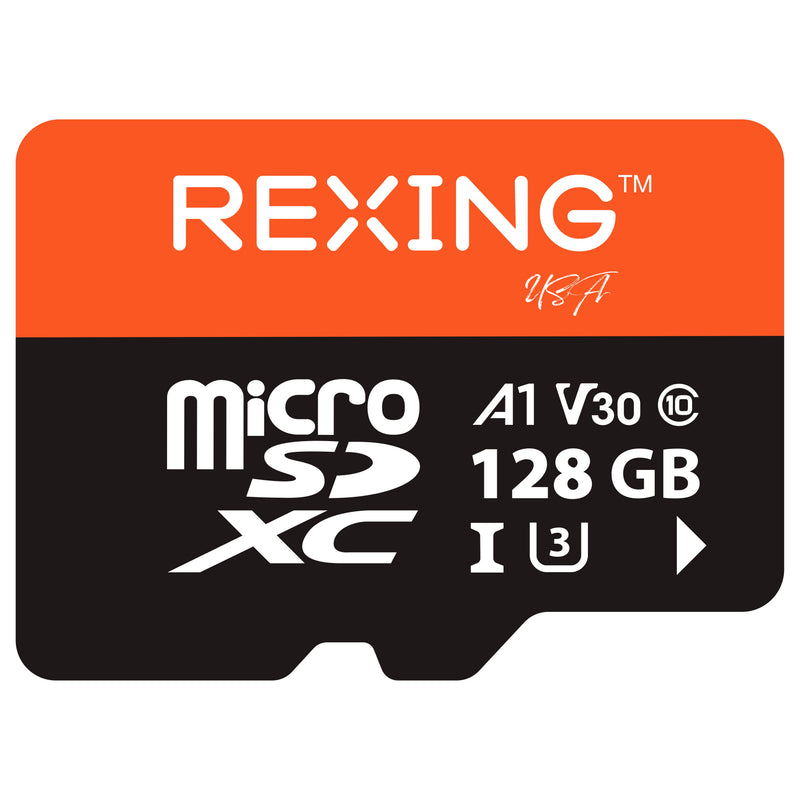 Load image into Gallery viewer, REXING microSDXC UHS-3 4K Full HD Video High Speed Transfer Monitoring SD Card with Adapter for Dash Cams, Surveillance System, Security Camera, &amp; Body Cam
