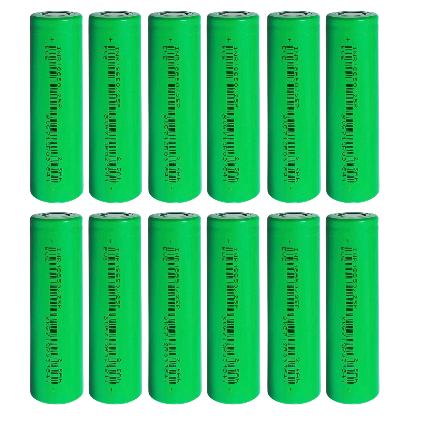 EVE 25P 18650 2500mAh 20A Battery Cells
