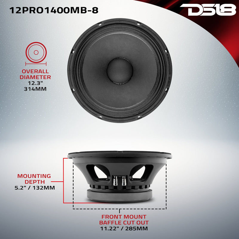 Load image into Gallery viewer, 12&quot; Mid-Bass Loudspeaker 700 Watts Rms 8-Ohm
