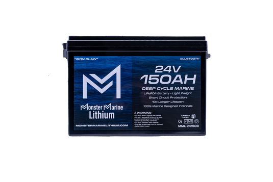 24v 150ah Lithium Marine Trolling Motor Battery "IRON CLAW" - Bluetooth