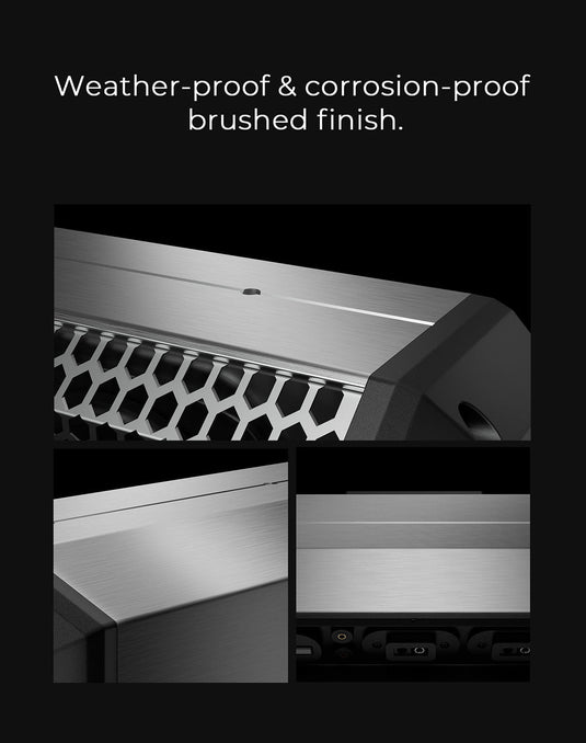 KEMIMOTO Midnight S80 Gen1.5 32" Aluminum 6-Speaker RGB Soundbar Silver