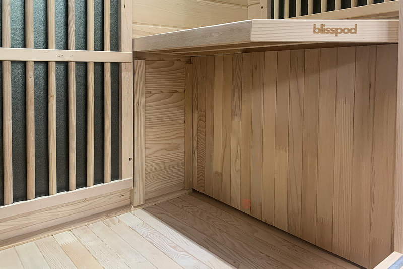 Load image into Gallery viewer, Blisspod | Vienna | Far Infrared Sauna | Canadian Hemlock Very Low EMF | 72.8"H x 35.4"W x 25.6"D | 1 Person

