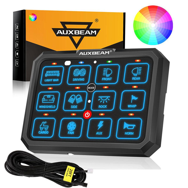 Load image into Gallery viewer, RB120 RGB Switch Panel, Toggle/ Momentary/ Pulsed Mode Supported (Two-Sided Outlet)
