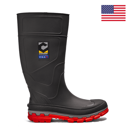Kickaxe 15" Waterproof Rubber Boot - Grey/Orange - Skoutley Outdoors LLC