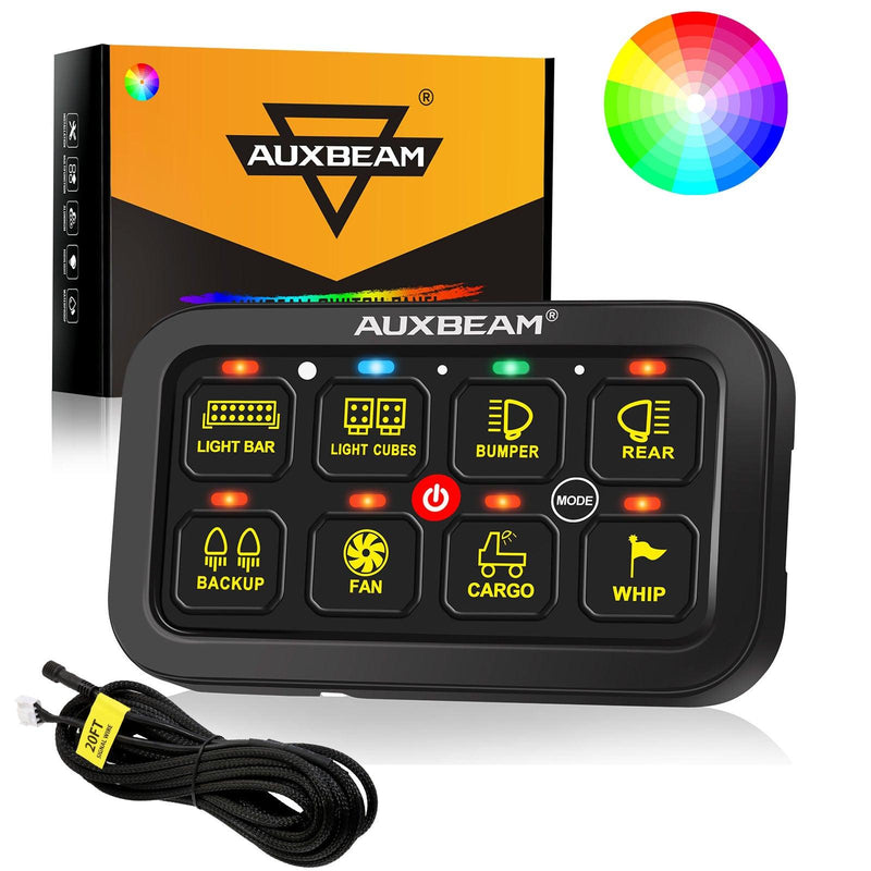 Load image into Gallery viewer, RB80 RGB Switch Panel, Toggle/ Momentary/ Pulsed Mode Supported (Two-Sided Outlet)
