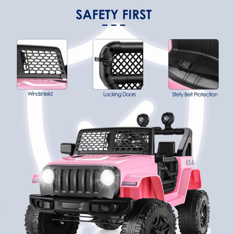 Load image into Gallery viewer, 12V 2-Seater Electric Ride-On Car with LED Lights, MP3 Player, and Remote Control for Kids
