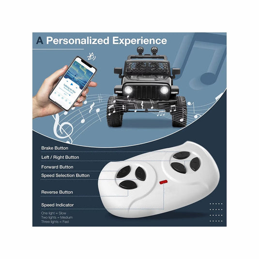 Electric Ride-On Car/Truck for Kids with MP3 Music and Remote Control - 12V with Lights - 76 Fun Features!