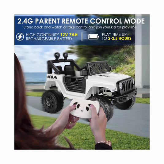 Electric Ride-On Car/Truck for Kids with MP3 Music and Remote Control - 12V with Lights - 76 Fun Features!