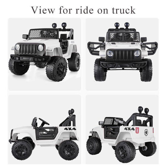 Electric Ride-On Car/Truck for Kids with MP3 Music and Remote Control - 12V with Lights - 76 Fun Features!