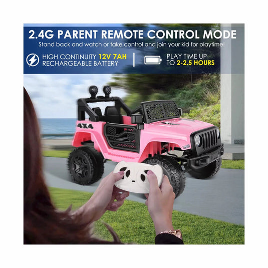 Electric Ride-On Car/Truck for Kids with MP3 Music and Remote Control - 12V with Lights - 76 Fun Features!