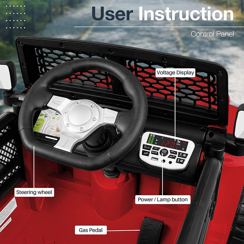 Load image into Gallery viewer, Electric Ride-On Car/Truck for Kids with MP3 Music and Remote Control - 12V with Lights - 76 Fun Features!
