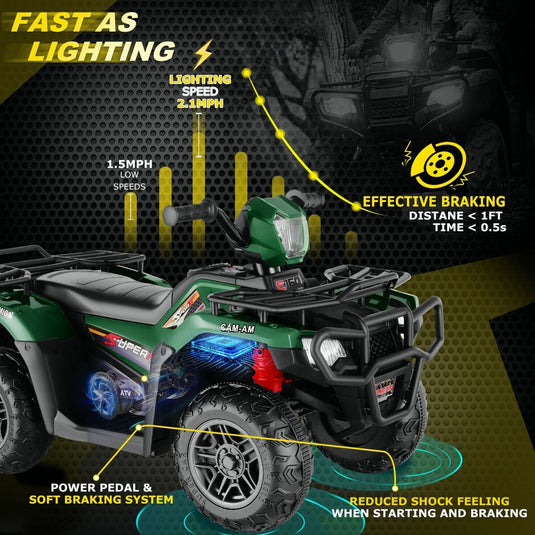 12V/24V Electric Jeep Truck ATV for Kids with Parent Remote Control - Fun and Safe Ride-On Toy