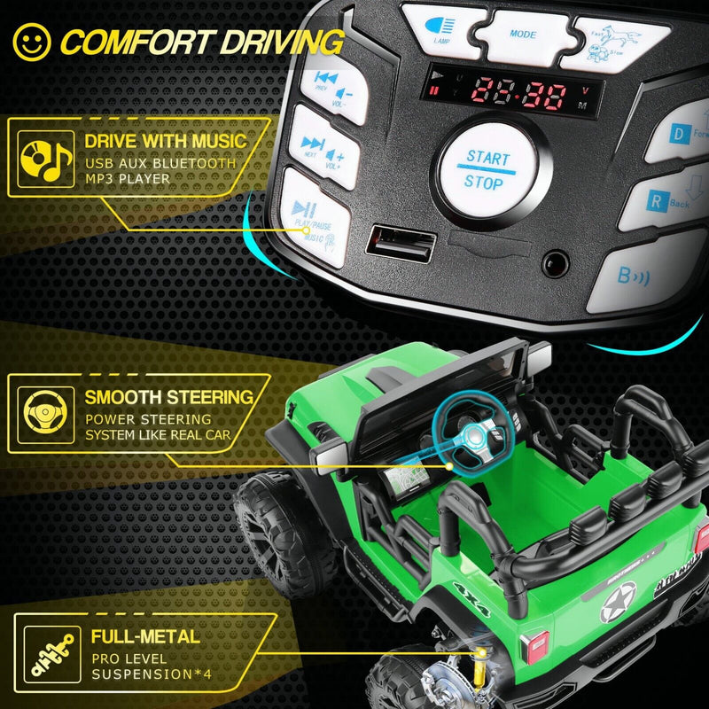 Load image into Gallery viewer, 12V/24V Electric Jeep Truck ATV for Kids with Parent Remote Control - Fun and Safe Ride-On Toy
