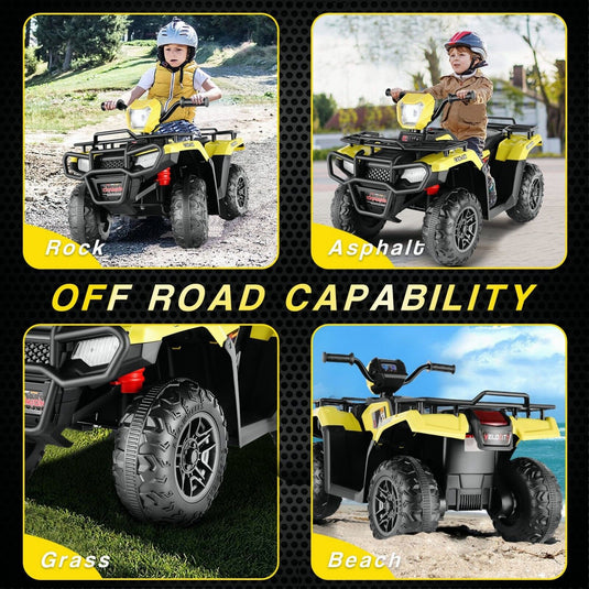 Electric 4 Wheeler ATV Car Jeep Truck for Kids - 12V/24V Battery Powered Ride-On Toy