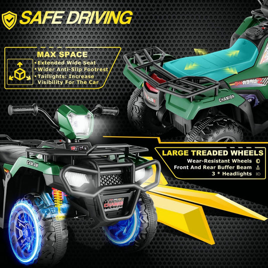 Electric 4 Wheeler ATV Car Jeep Truck for Kids - 12V/24V Battery Powered Ride-On Toy