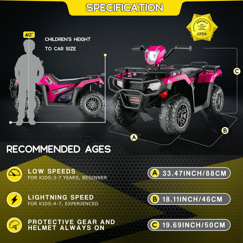 Load image into Gallery viewer, Electric Ride-On ATV Jeep Truck for Kids with LED Lights and Music
