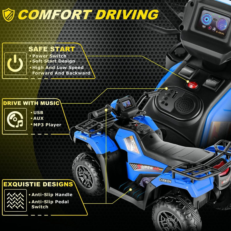 Load image into Gallery viewer, Electric Ride-On ATV Jeep Truck for Kids with LED Lights and Music

