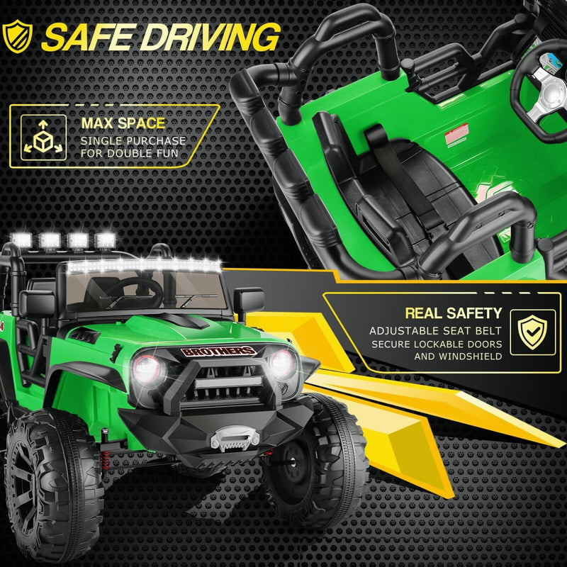 Load image into Gallery viewer, Electric Ride-On ATV Jeep Truck for Kids with LED Lights and Music
