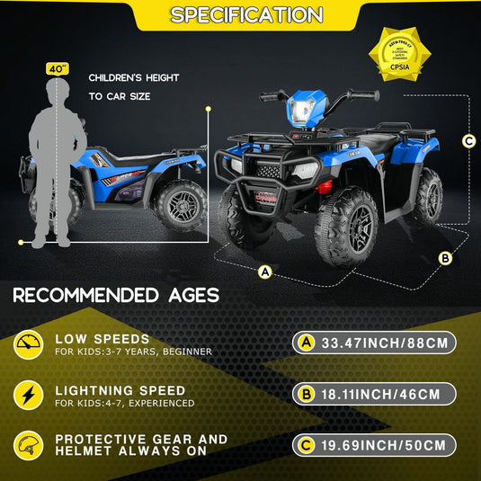 Electric Ride-On Jeep Truck for Kids: 12V/24V ATV Toy with Four-Wheel Drive