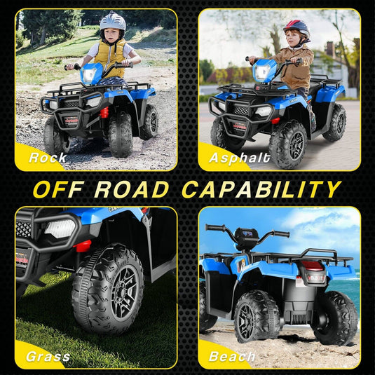 12V/24V Electric Jeep Truck ATV Ride-On Toy with Parental Remote Control for Kids