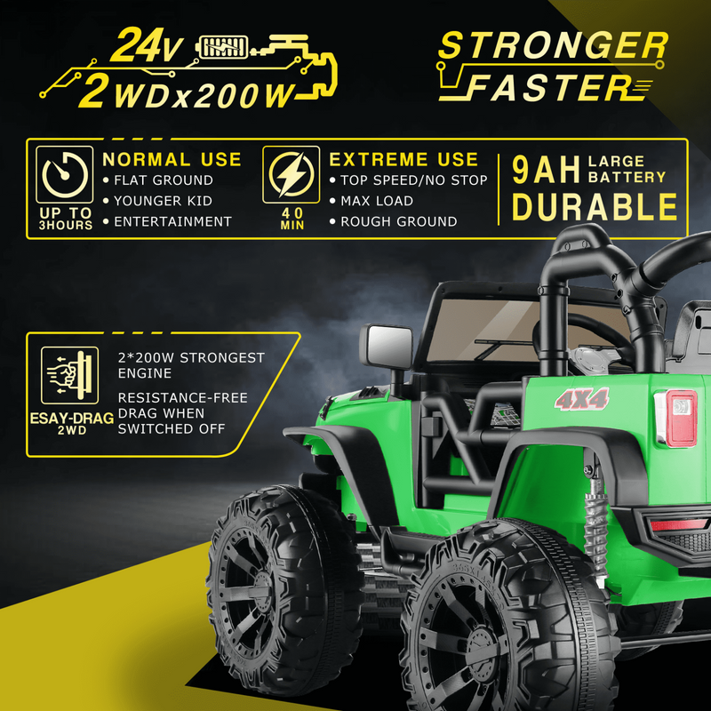 Load image into Gallery viewer, 12V/24V Electric Jeep Truck ATV Ride-On Toy with Parental Remote Control for Kids
