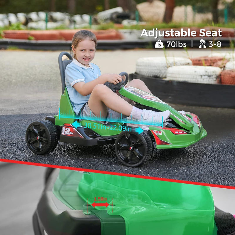 Load image into Gallery viewer, 12V 2WD Electric Go Kart for Kids with Remote Control and Safety Belt
