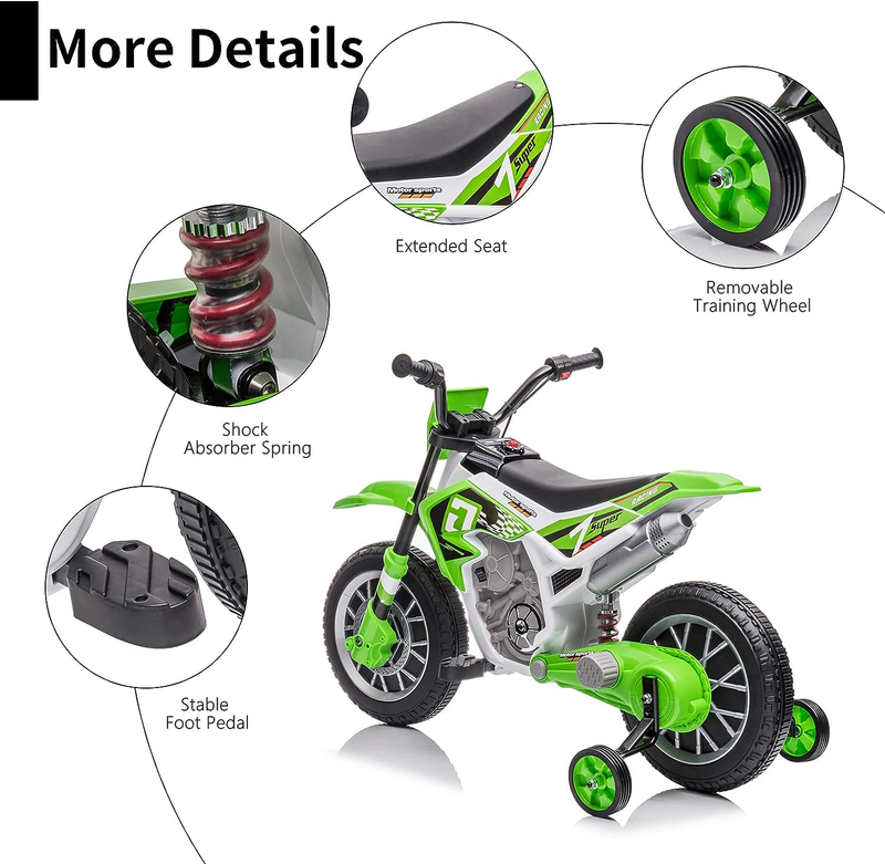 Load image into Gallery viewer, 12V Battery Powered Electric Dirt Bike for Kids - The Perfect Ride-On Motorcycle for Young Riders!
